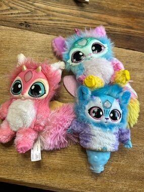 NICE! Magic Mixie Plush Pet Creature Set Of 3 Working